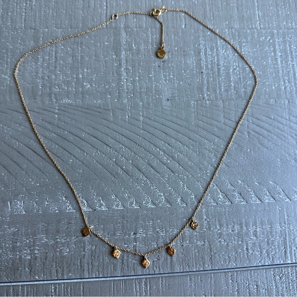 Gold paved diamond confetti necklace